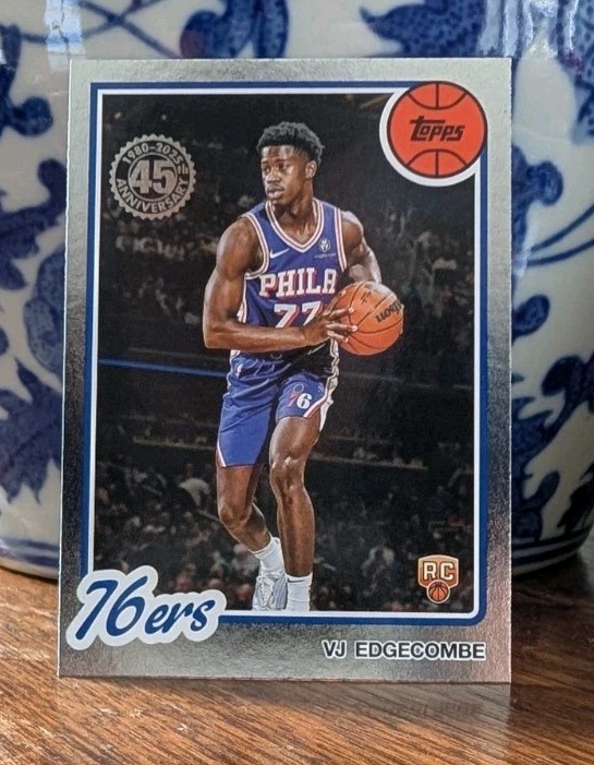 VJ Edgecombe 2025-26 Topps Basketball 1980-81 Foil Rookie Card – Near Mint/Mint