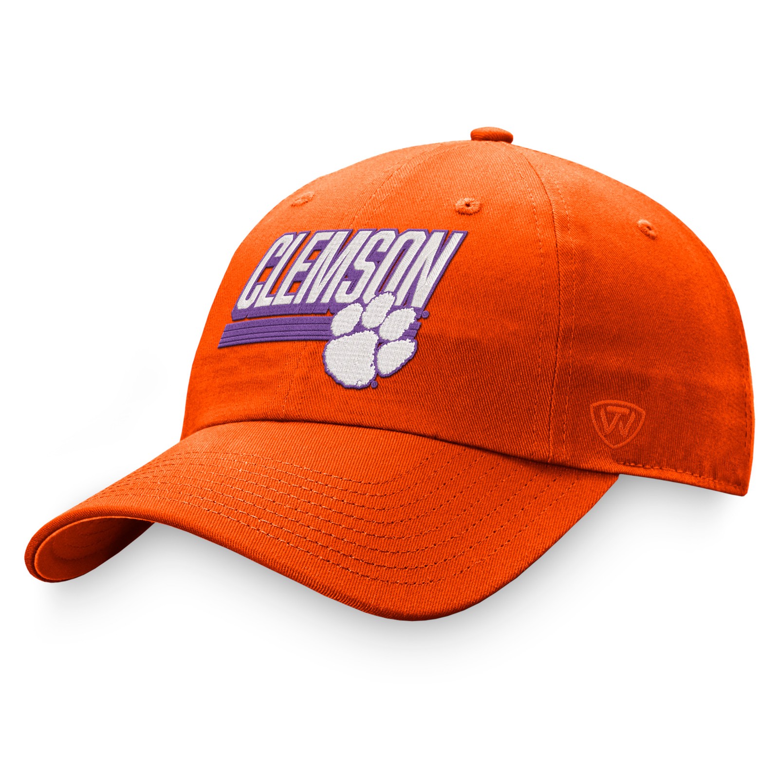 Men’s Top of the World Orange Clemson Tigers Slice Adjustable Hat