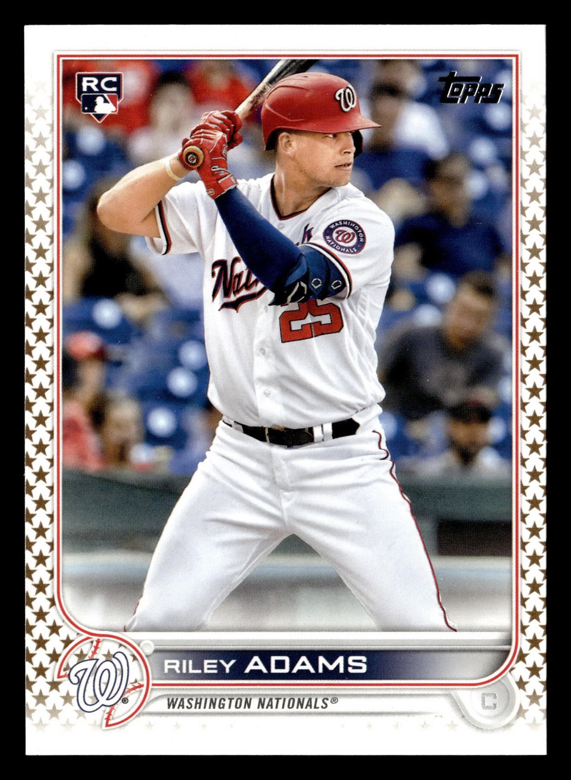 Riley Adams 2022 Topps Gold Star SP #158 Washington Nationals Rookie RC *030