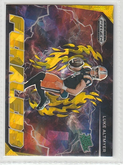 2025 Panini Prizm Draft Picks – Fearless Luke Altmyer #F-LAR Gold Ice Prizm (RC)