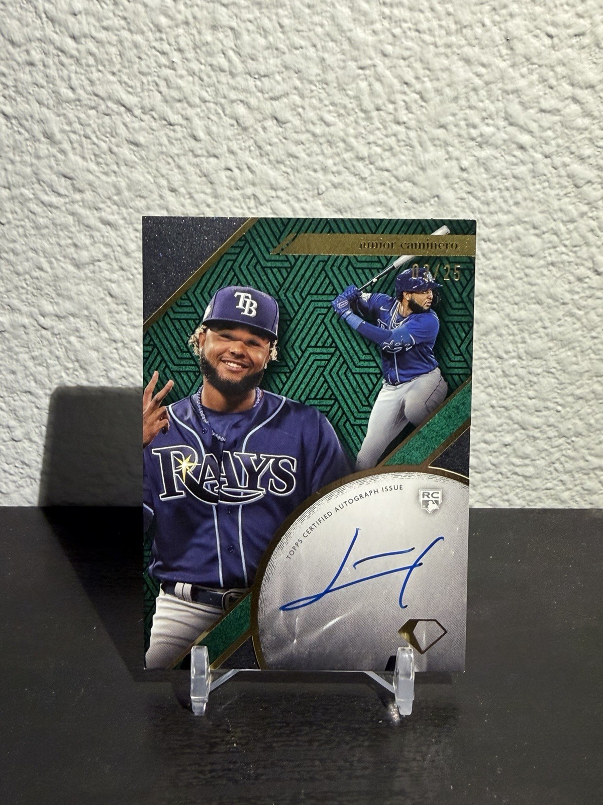 2024 Topps Diamond Icons – Diamond Drip Autographs Junior Caminero /25 (AU, RC)