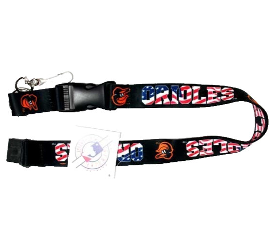 Celebrate USA 250 Years w/Baltimore Orioles Lanyard Keychain USA Stars & Stripes