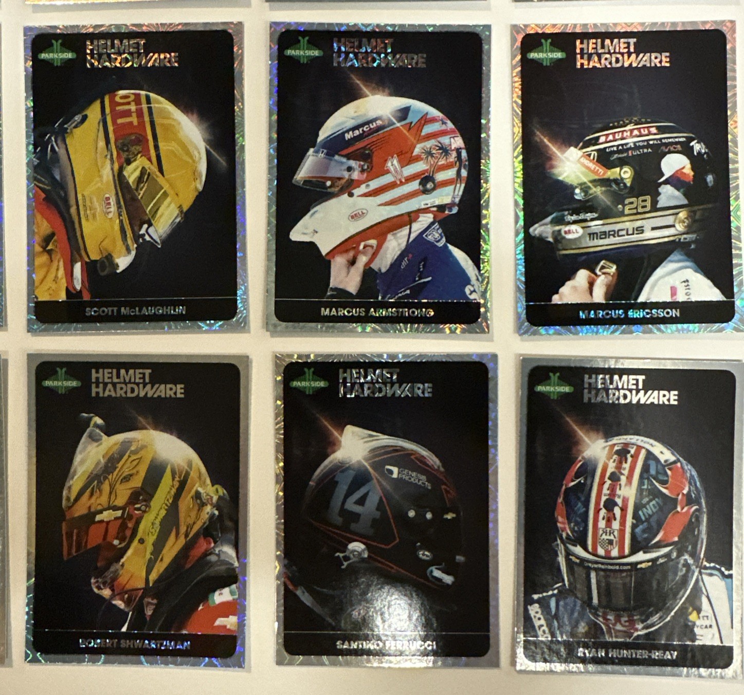 2026 Parkside Indycar Collection Helmet Hardware 20 Card Insert Set