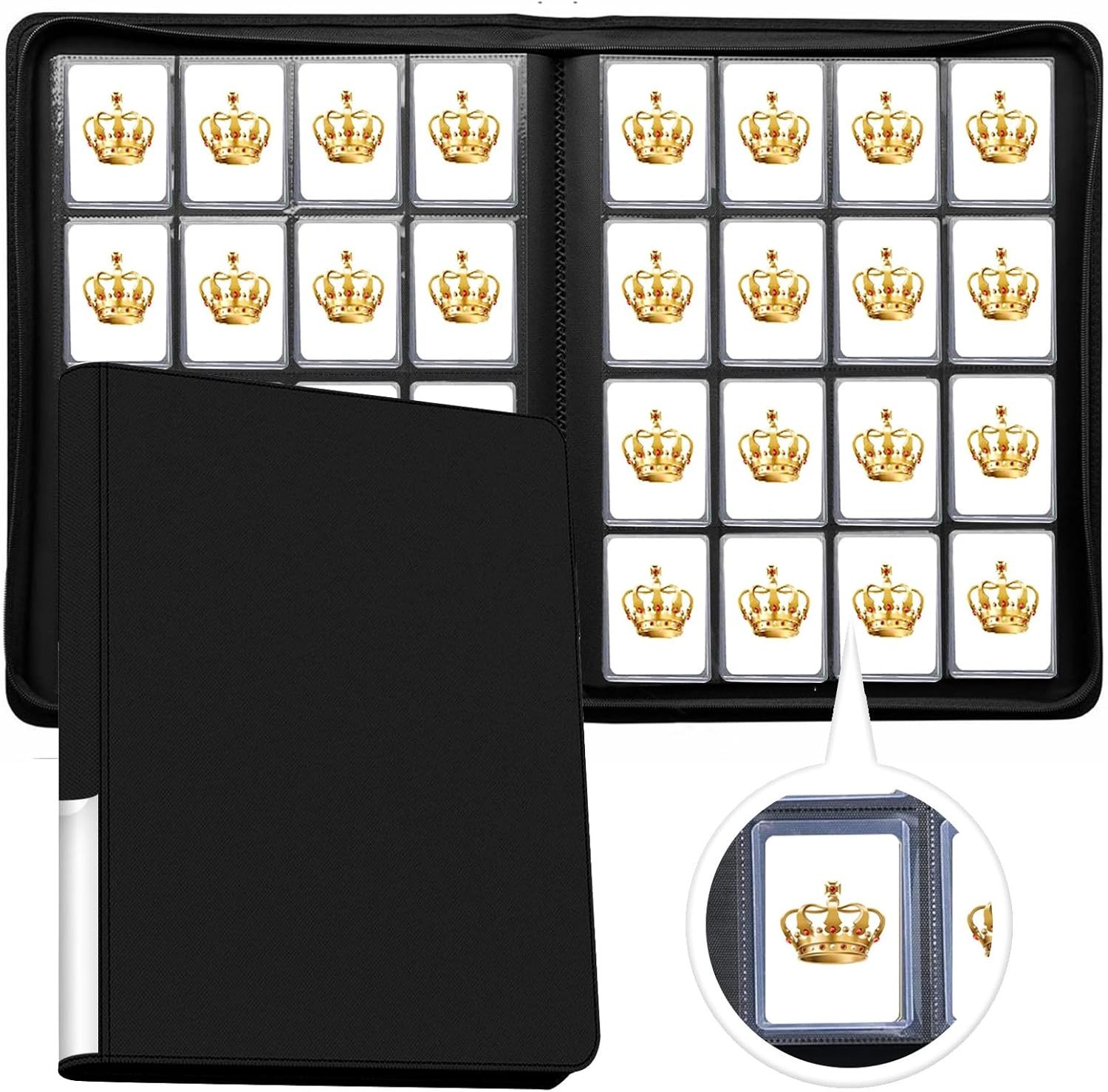 Top Loader Binder 16 Pocket | Trading Card Album 640 Cards Toploader NEW 35pt