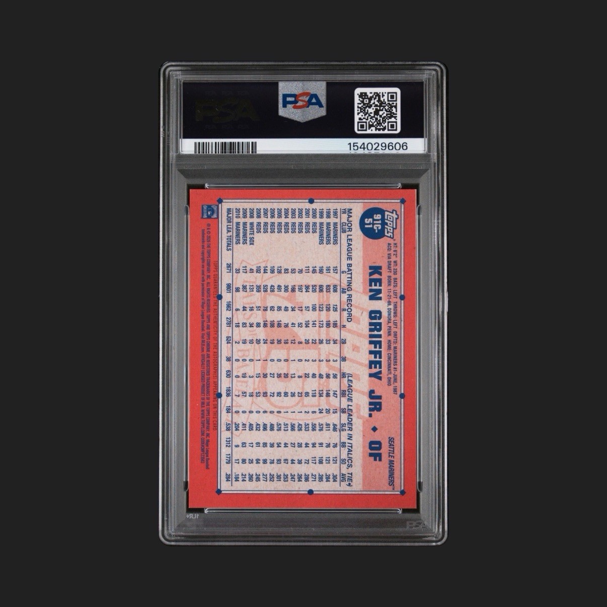Ken Griffey Jr 2026 Topps Silver Pack 1991 Chrome Promo Auto /50 Psa 10 Auto 10