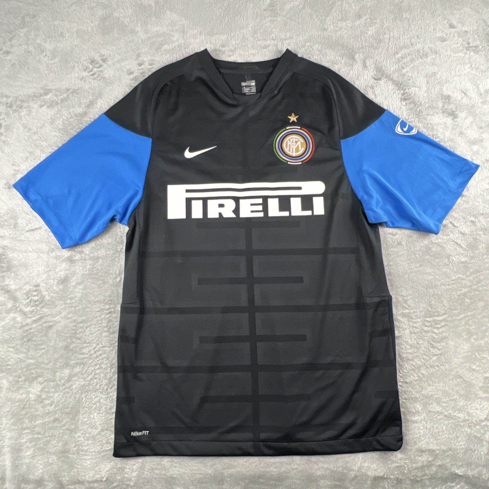 Nike Pirelli Inter Milan Soccer Jersey Small Italy Blue Training Shirt 2009-10