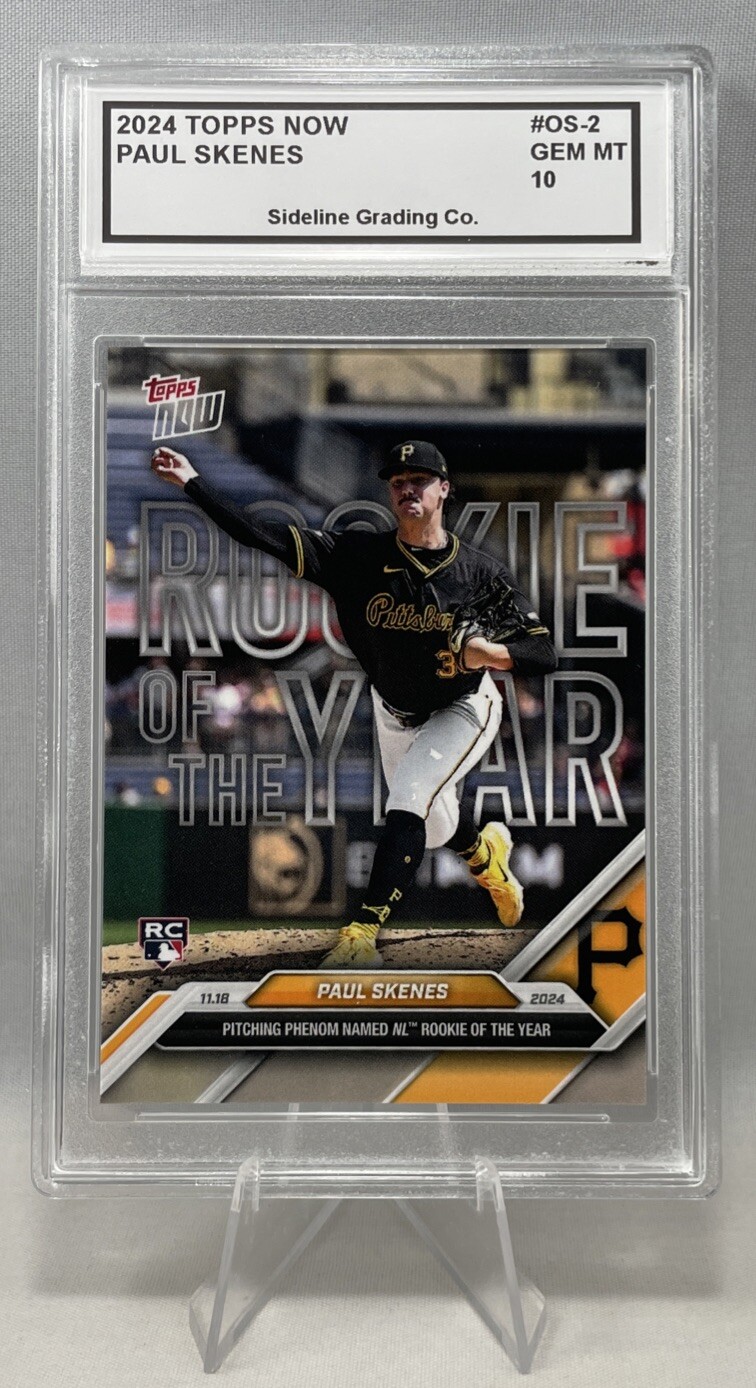 Paul Skenes Rookie Graded Gem Mint 10 2024 Topps Now #OS-2 Rookie of The Year RC