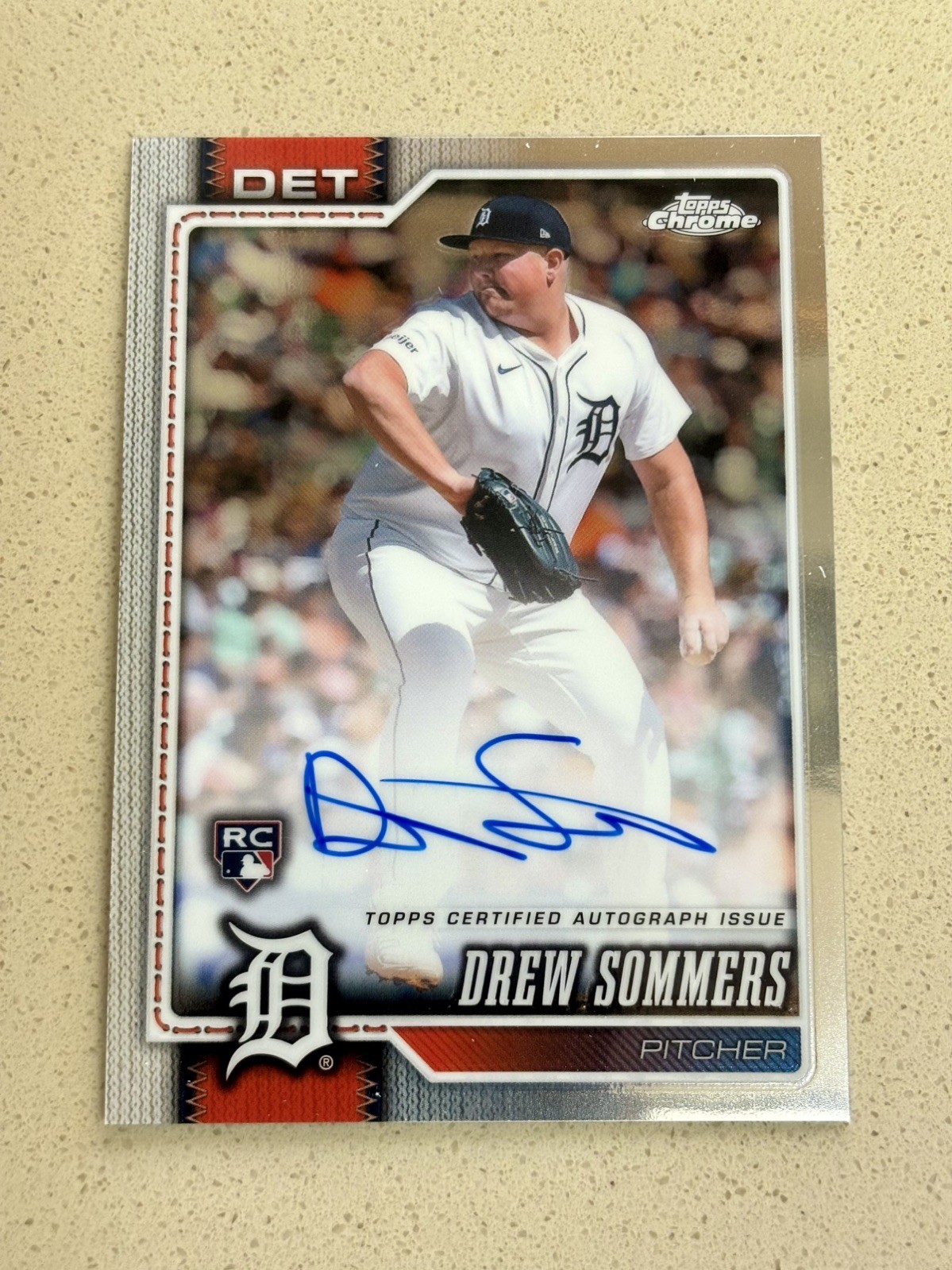 2026 Topps Chrome Drew Sommers RC Autograph Detroit Tigers