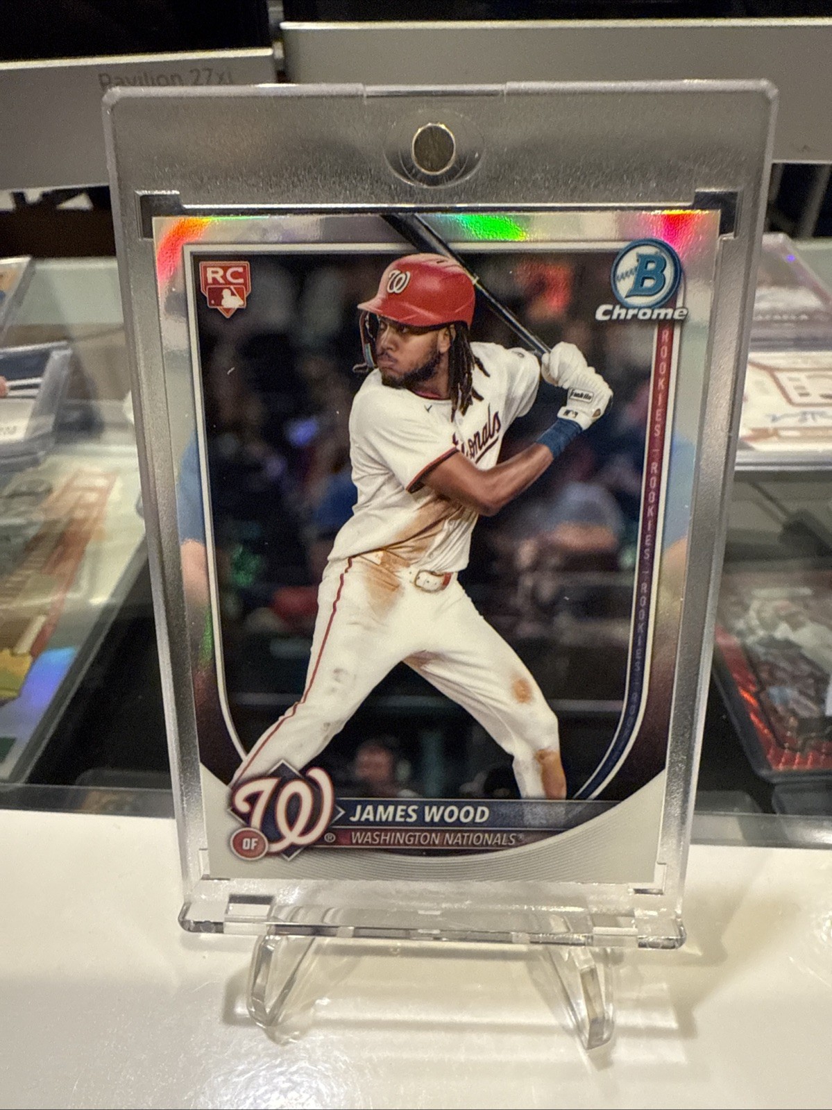 2025 Bowman Chrome James Wood RED RC Rookie Refractor #29 Nationals Buy Back
