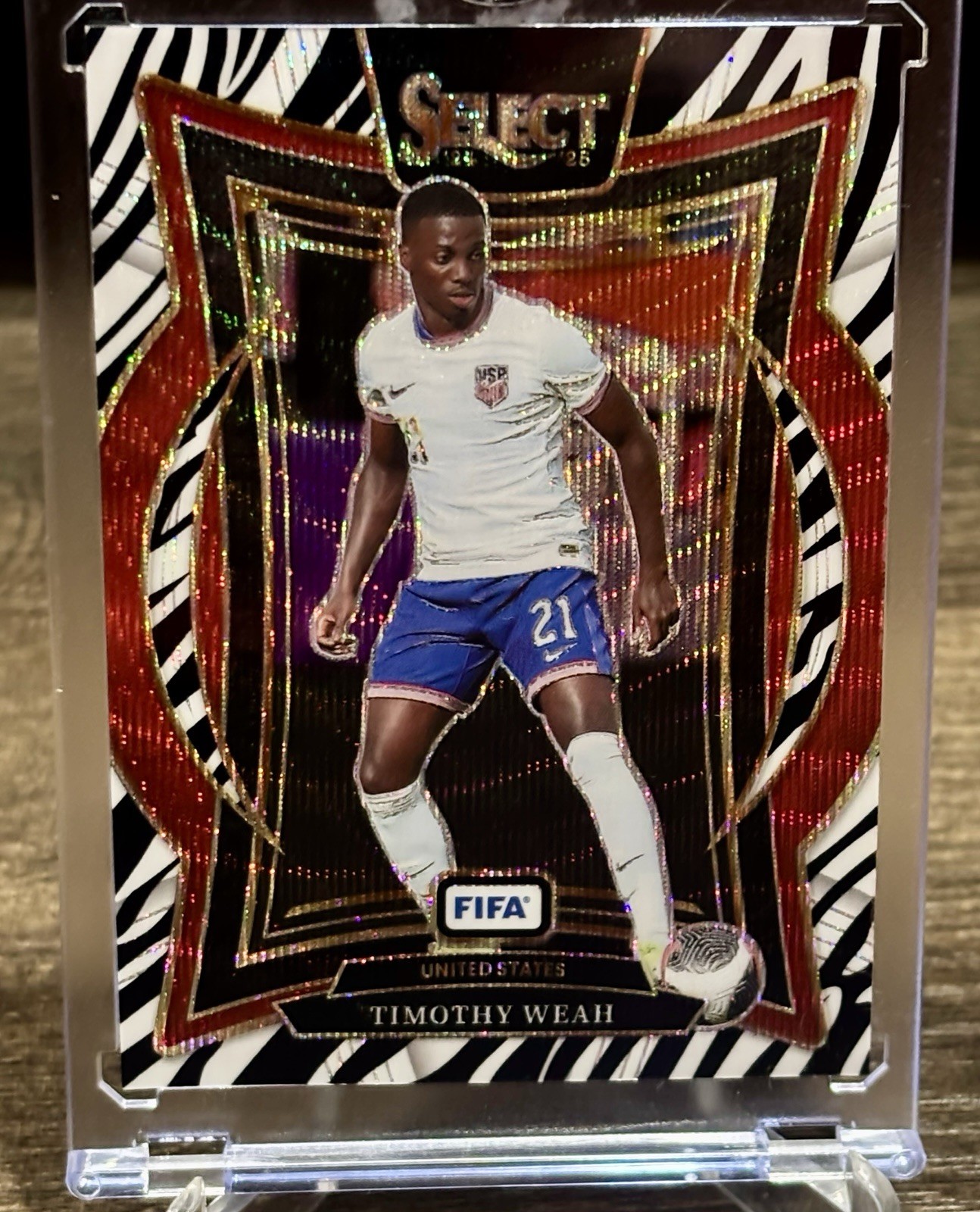 Timothy Weah Zebra Print SSP Case Hit 2024 Select NM/Mint 🔥🔥