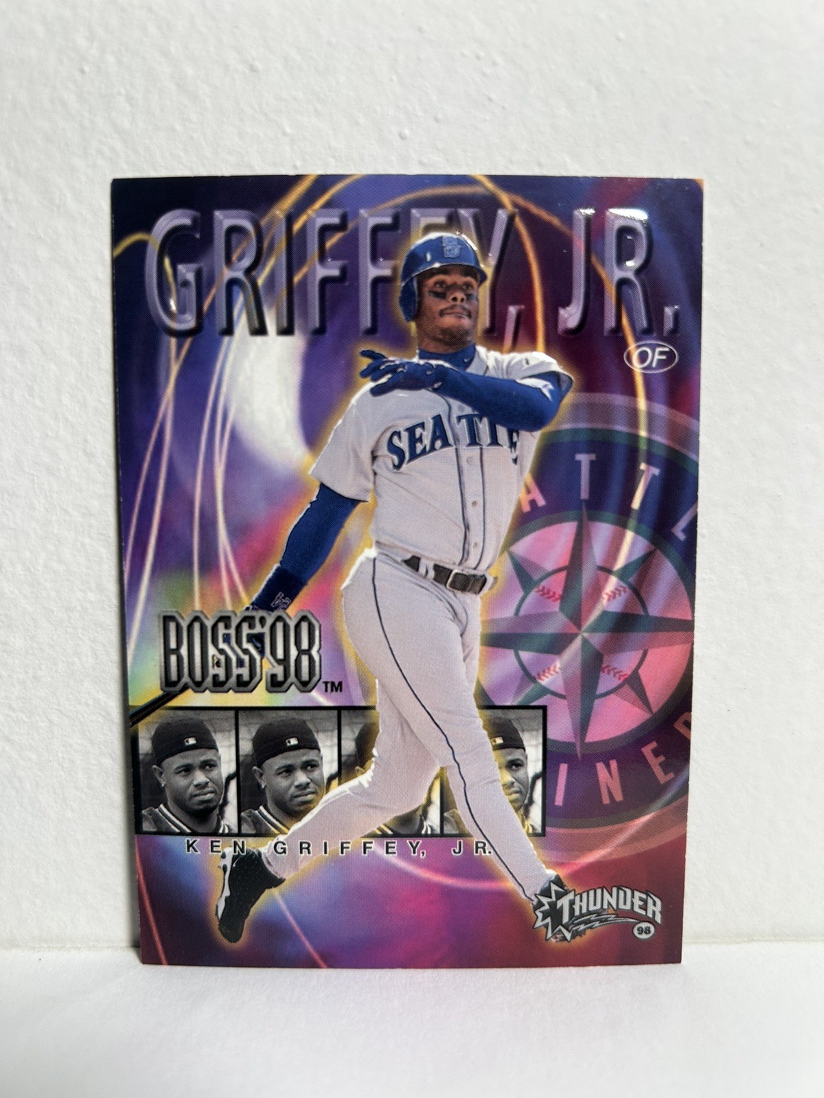 1998 Skybox Circa Thunder – Ken Griffey Jr. Boss Insert #7B Seattle Mariners HOF