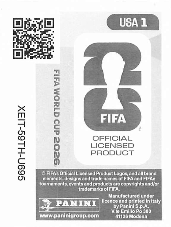 2026 Panini FIFA World Cup #USA1 Emblem Foil United States