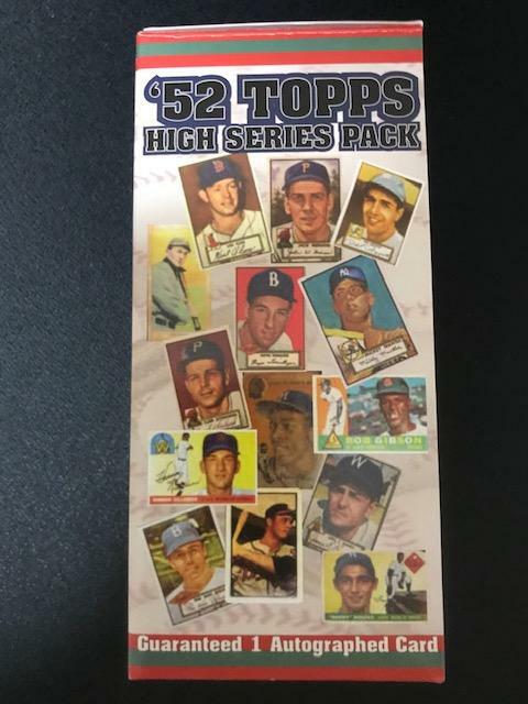 1952 MANTLE CARD CHASE BOX- 21 PACKS + AUTOGRAPH CARD + 2 1950/60’S CARDS