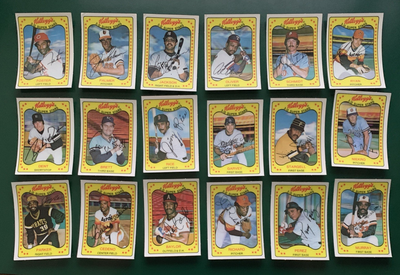 1981 Kellogg’s SET BREAK singles, #1-66, legends, stars, Hall of Famers