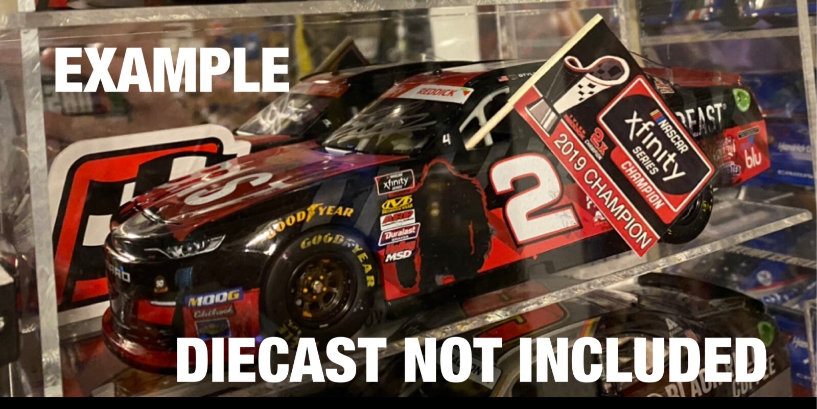 NASCAR Diecast Flags 1/24 Champion First Wins Checkered Logano Elliott Larson