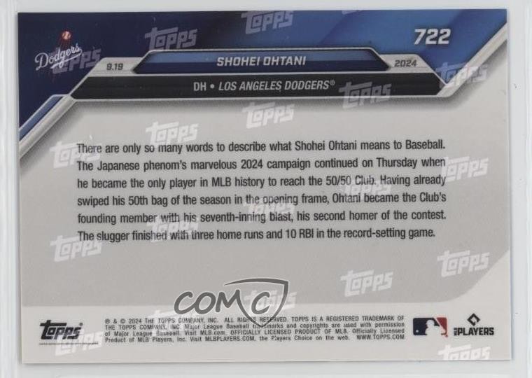 2024 Topps Now /653737 Shohei Ohtani #722 10e2