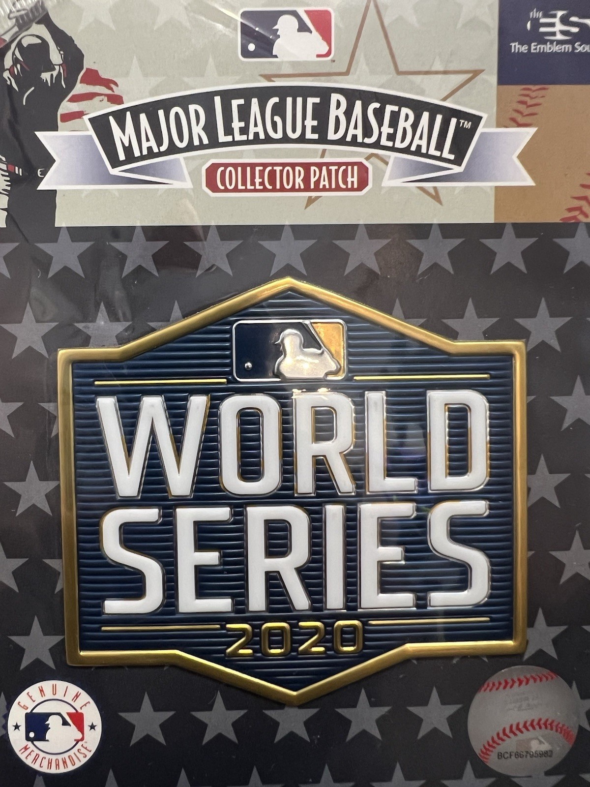 Official 2020 MLB World Series Patch Dodgers Rays Sealed Emblem Source