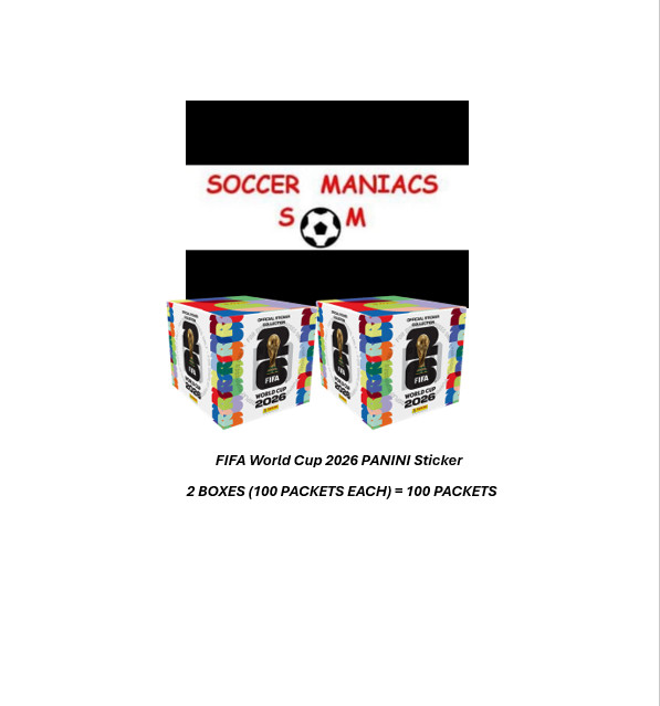 2026 Panini FIFA World Cup Soccer MEX/USA/CAN 2 BOXES(50PACKETS EACH)=100 PKTS