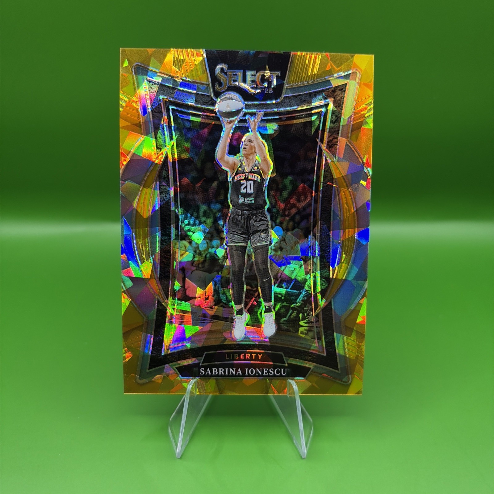 Panini 2025 Select WNBA Sabrina Ionescu #98 Gold Prizm 1/10 First On Print
