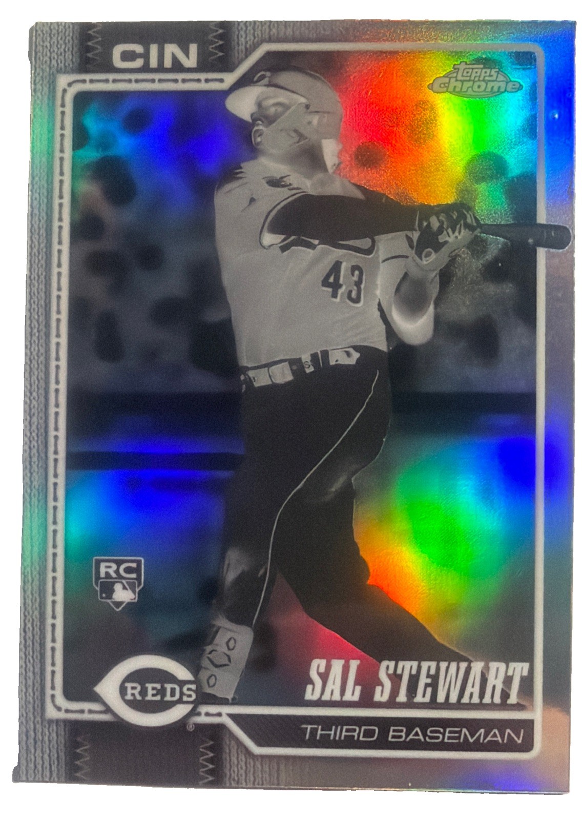Topps 2026 Chrome Baseball Sal Stewart RC Rookie #6 Negative Refractor SSP Reds