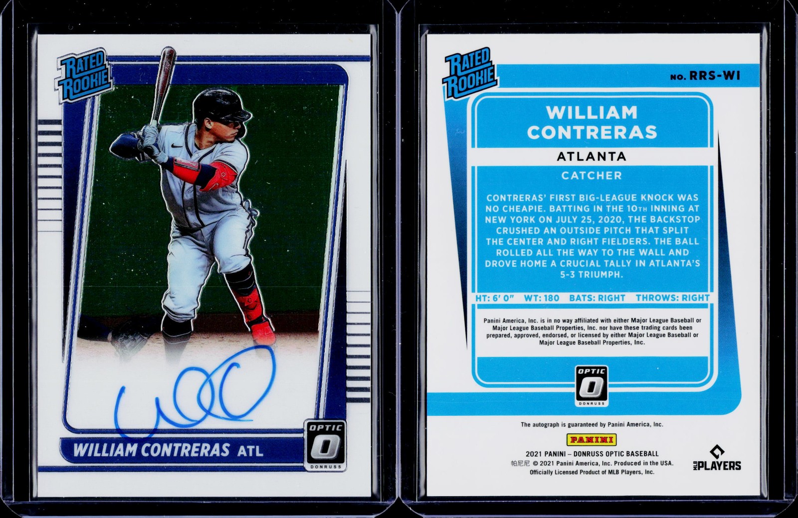 2021 Donruss Optic #RRS-WI William Contreras Rated Rookie Signatures