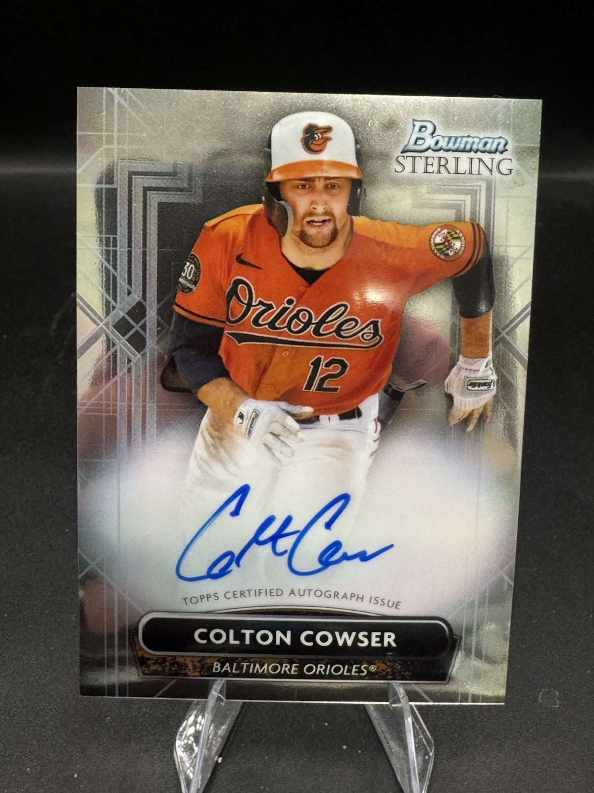 Colton Cowser 2022 Bowman Sterling #PA-CC Prospect Autographs ST4 Orioles