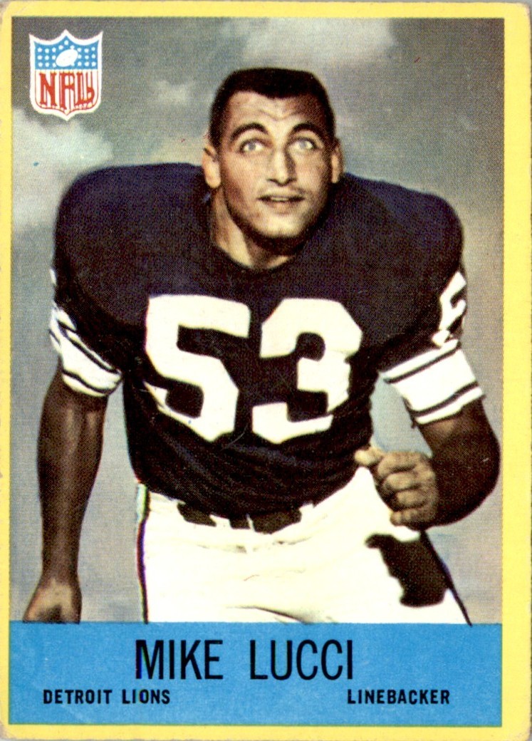 1967 Philadelphia Mike Lucci RC Detroit Lions #67
