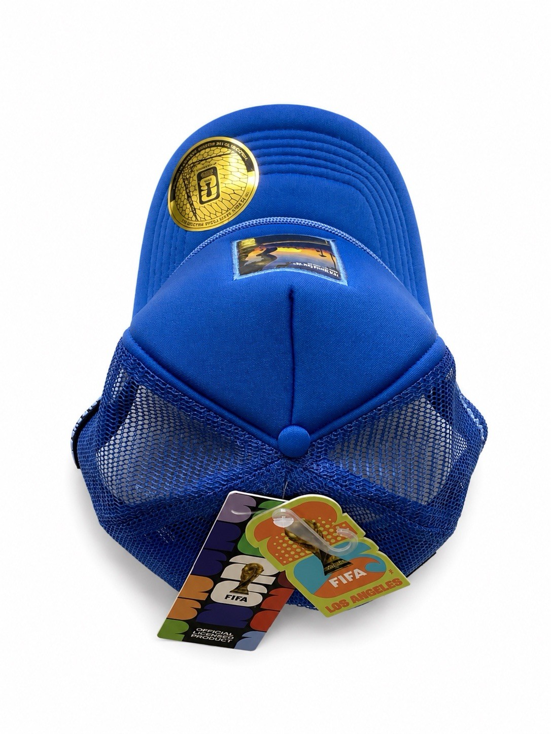 FIFA World Cup 26 Los Angeles Official Poster Foam Trucker Hat One Size Blue