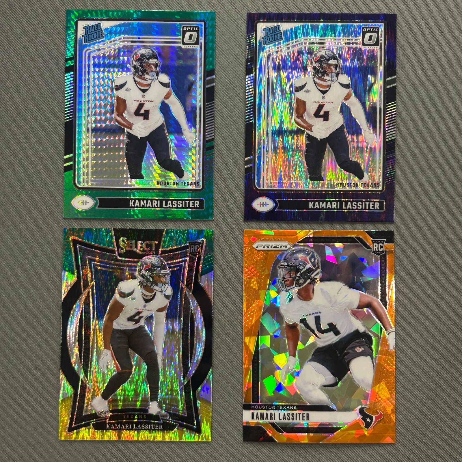 2024 Panini Football Kamari Lassiter Optic Select Prizm Rookie RC Lot
