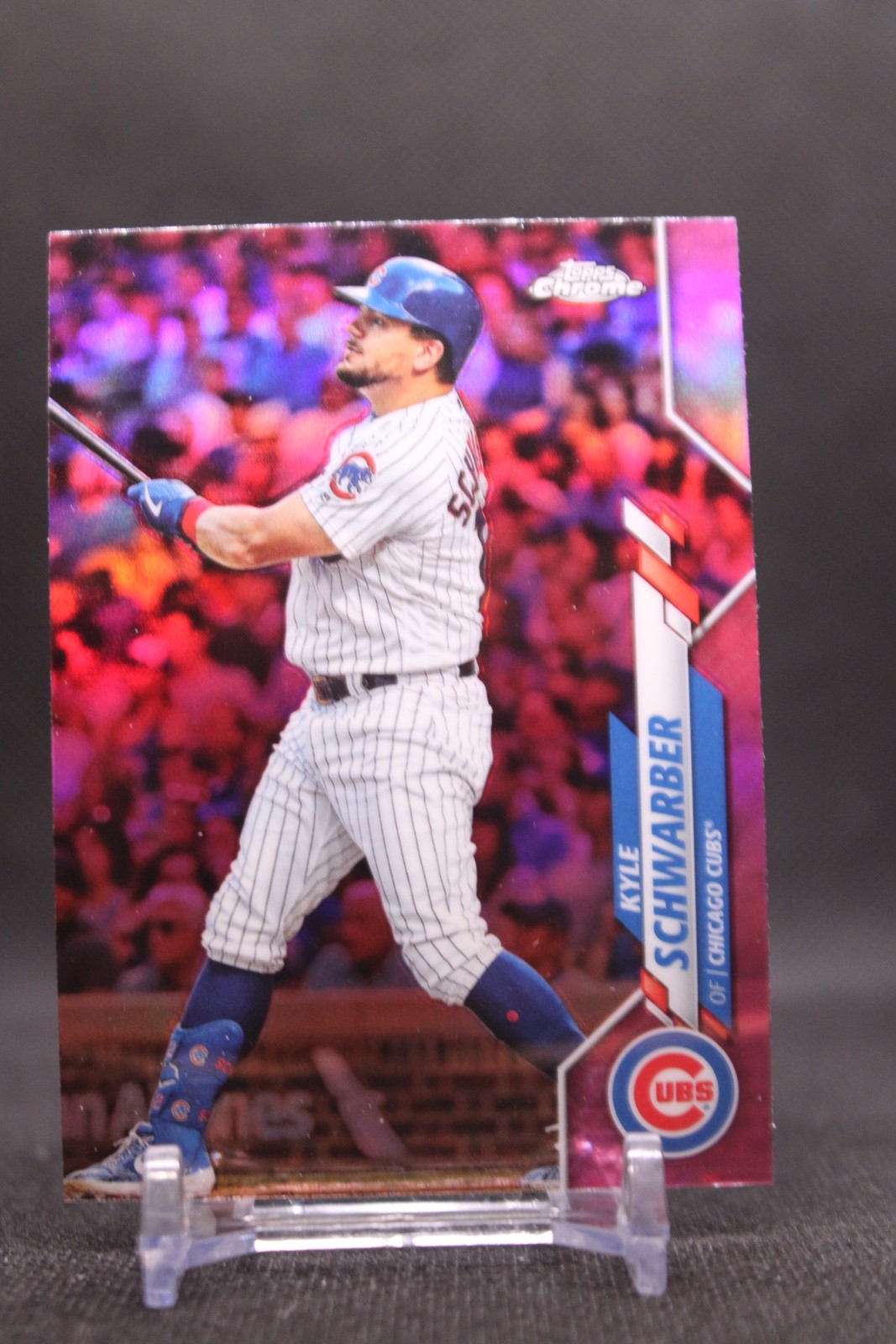 Kyle Schwarber #85 2020 Topps Chrome Pink Refractor Chicago Cubs