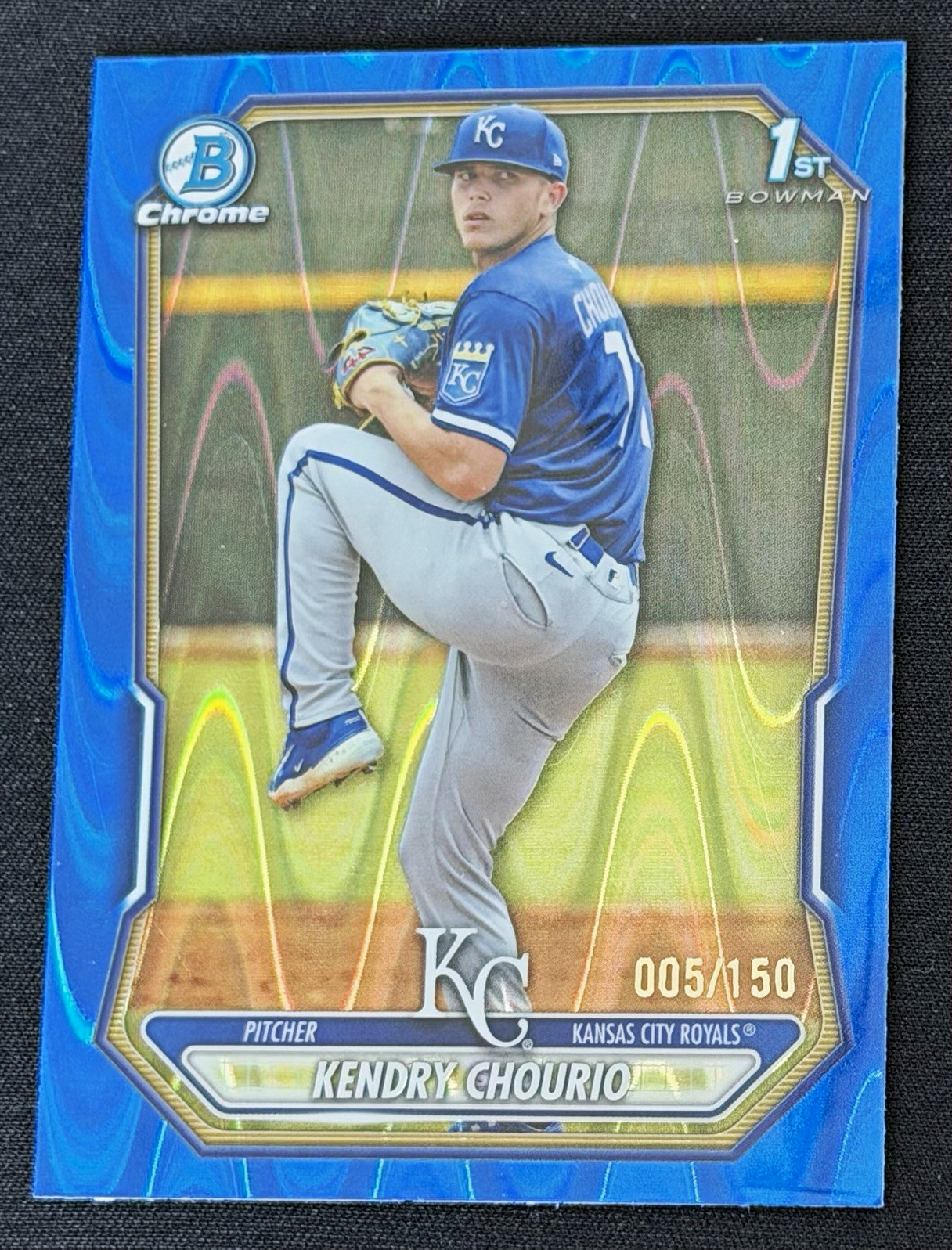 2026 Bowman Baseball Kendry Chourio 1st Blue Raywave Chrome /150 #BCP-7 Royals