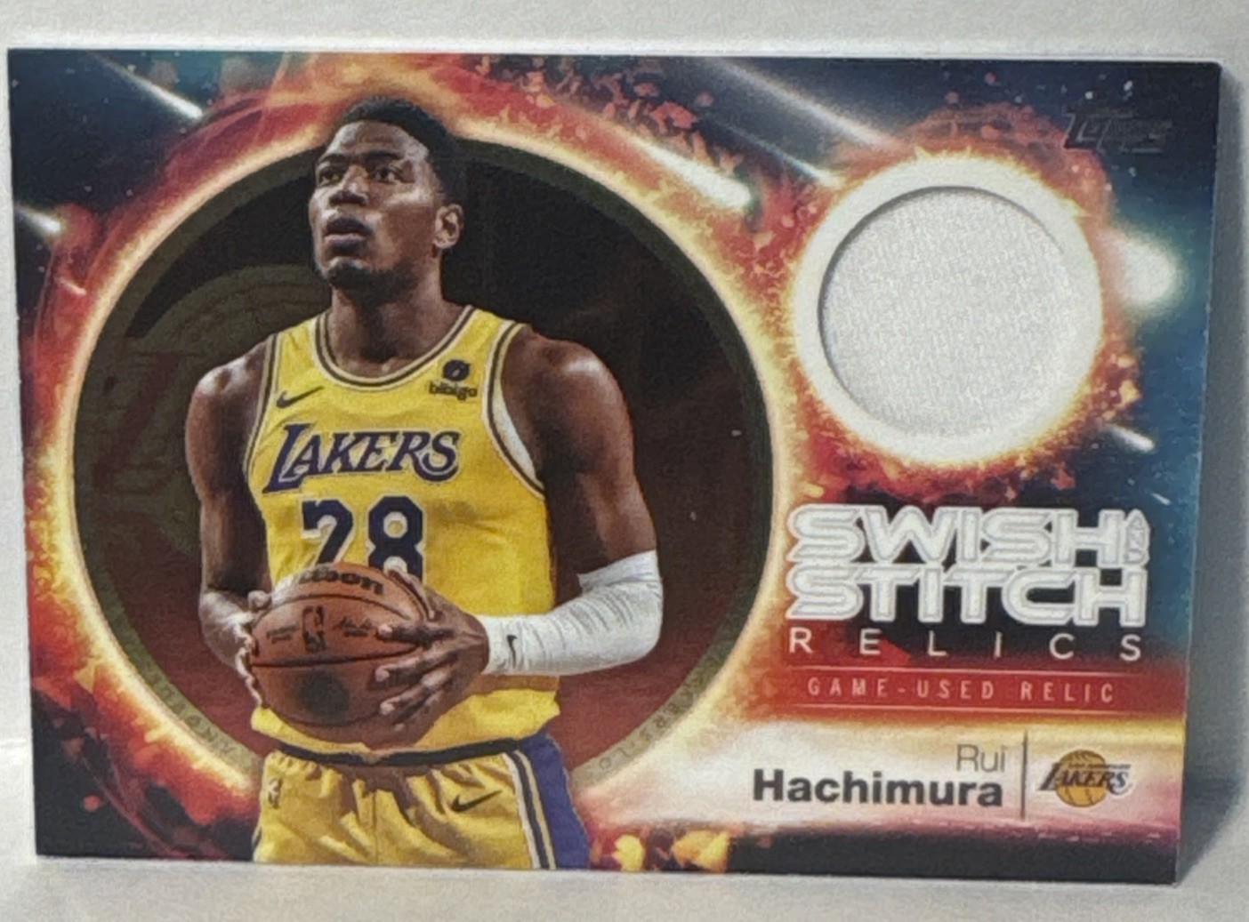 2025-26 NBA Topps Series 1 Rui Hachimura #SST-RH Swish & Stitch Relics Game Used