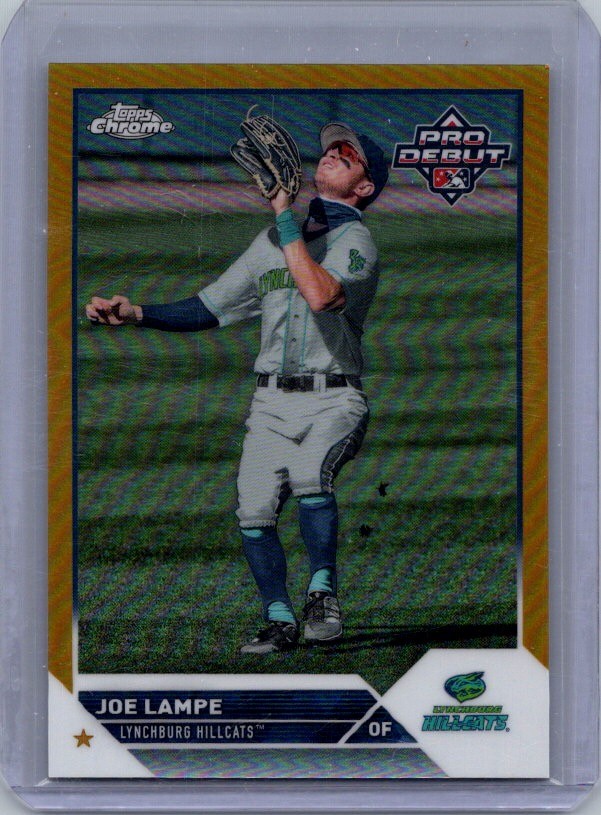 2023 Topps Pro Debut #PDC-5 Joe Lampe Chrome Gold Refractor #/50