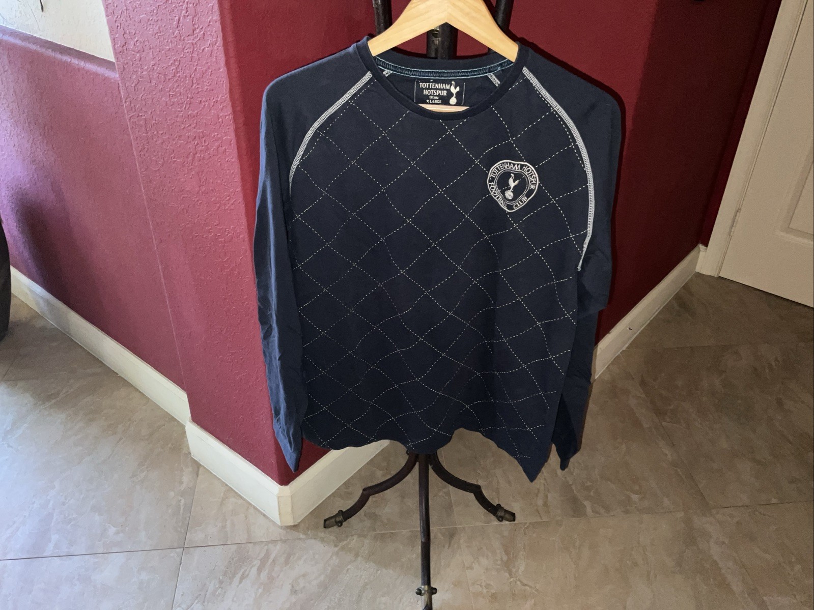Toffs Tottenham Hotspur Long Sleeve T Shirt/Jumper XL Mens Quilted Rare