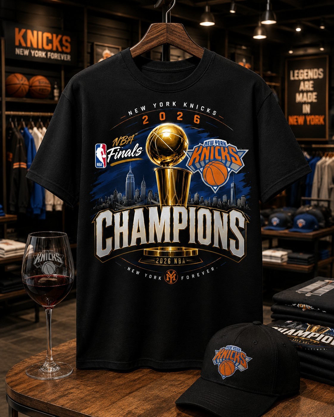 HOT NEW ITEM! New York Knicks 2026 NBA Finals Champions Locker Room T-Shirt