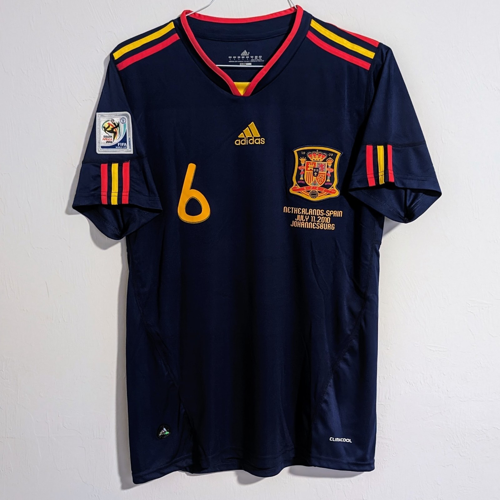 Spain Iniesta 2010 World Cup Final Retro Jersey Men’s L