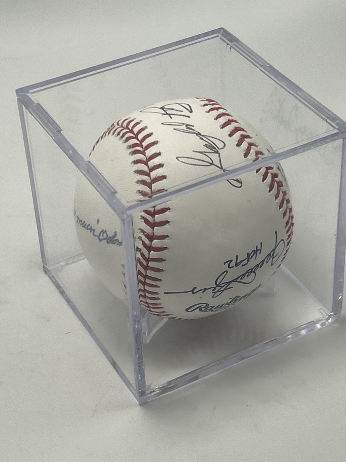Multi Autograph Baseball Gaylord Perry Blue Moon Odom George Foster MLB