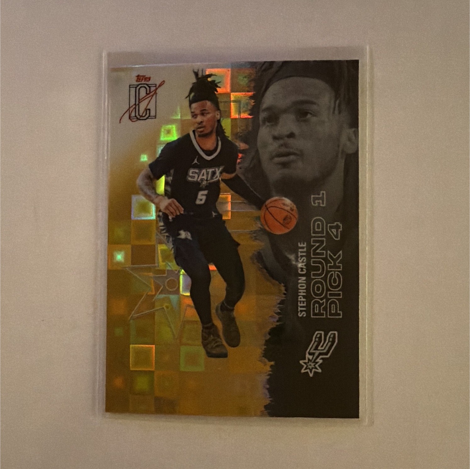 Topps 2024-25 Signature Class Round Pick 4 Rookie #53 Stephon Castle Spurs