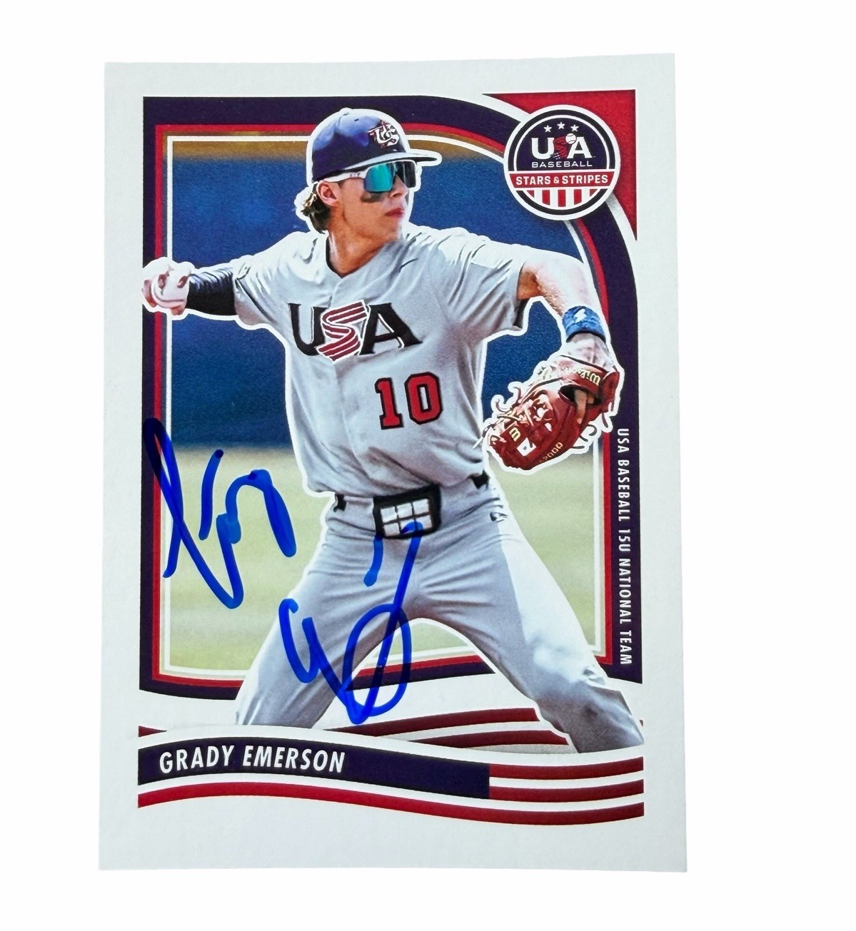 Grady Emerson Signed Card Team USA #1 Overall Pick? Auto Autographed
