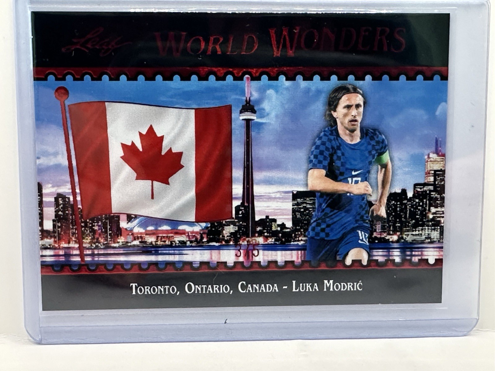 LUKA MODRIC SP 2026 Leaf World Wonders 3/5 Rare Red Foil #8 Canada