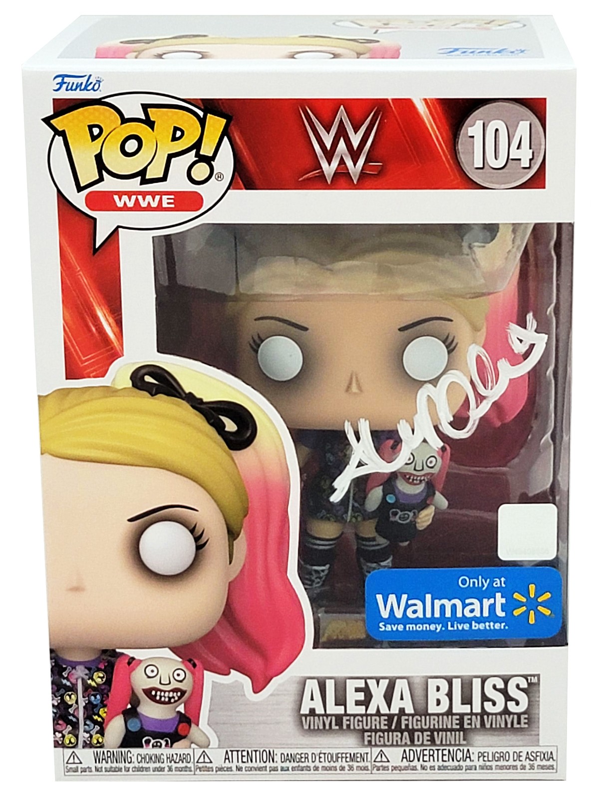 Alexa Bliss Autographed Signed Funko Pop #104 Vinyl Figurine Beckett Witness