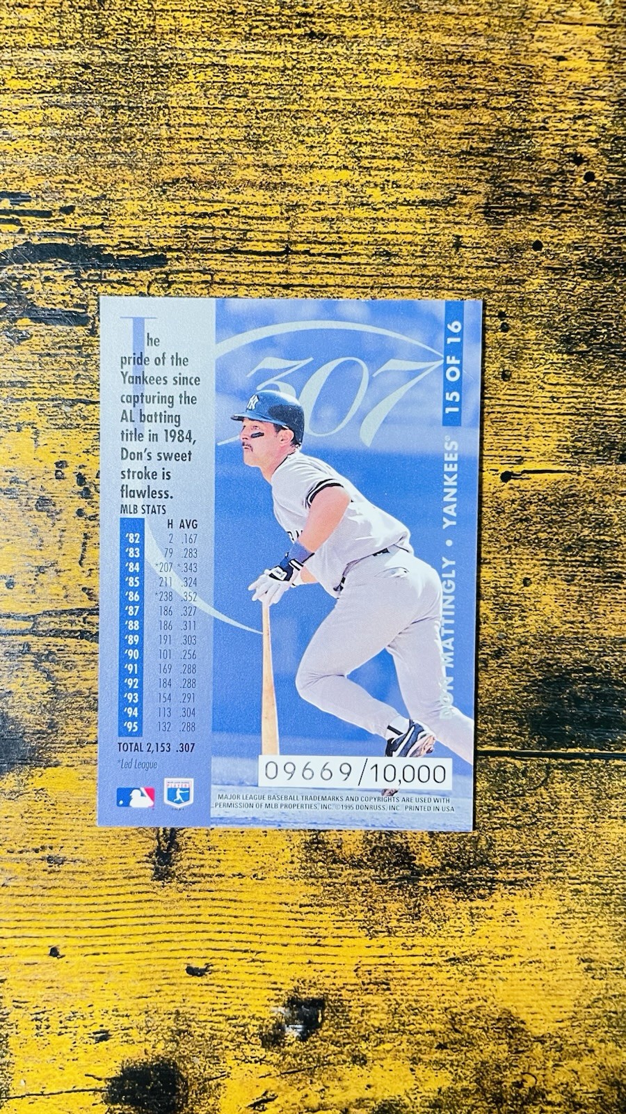 1996 Donruss Hit List /10000 Don Mattingly #15