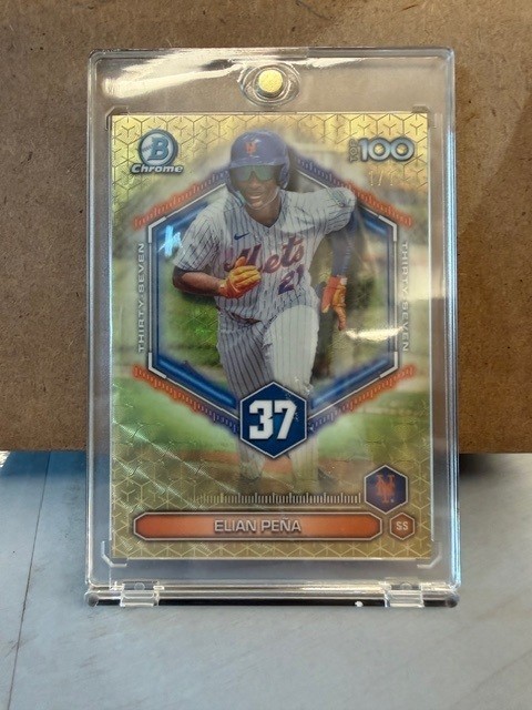 🔥💎2026 Bowman Chrome Elian Pena Scouts Top 100 Superfractor BTP-37 #d 1/1 Mets
