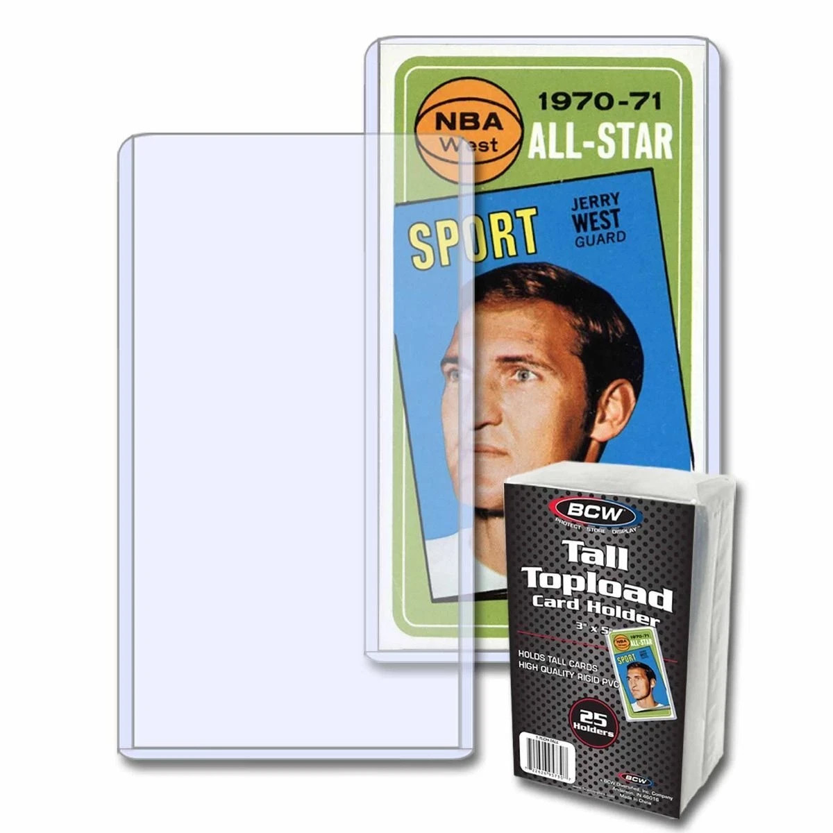 25x (1 pack) BCW 3″ x 5″ Tall Boy Topload Card Holders Toploaders Top Loaders