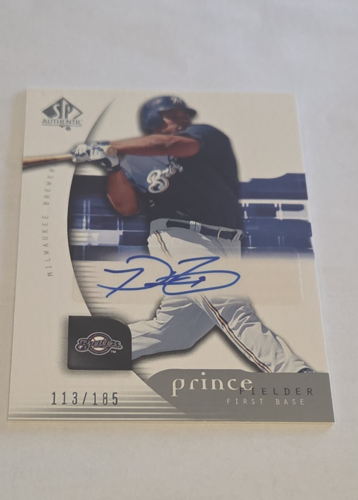 #113/185 2005 Upper Deck SP Collection SP Authentic Prince Fielder Auto #159