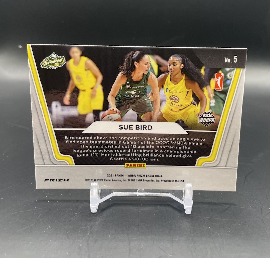 2021 PANINI PRIZM WNBA SUE BIRD WIDESCREEN GREEN PRIZM #5 SEATTLE STORM HOF