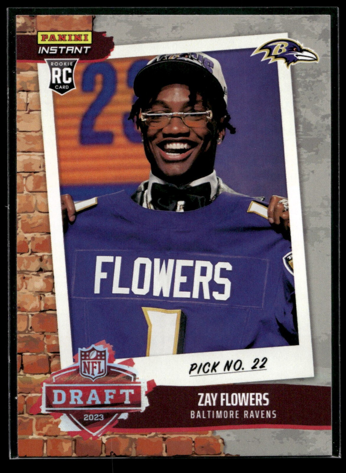 2023 Panini Instant NFL Zay Flowers Rookie DRAFT NIGHT 1/685 SP Ravens #DN24 RC