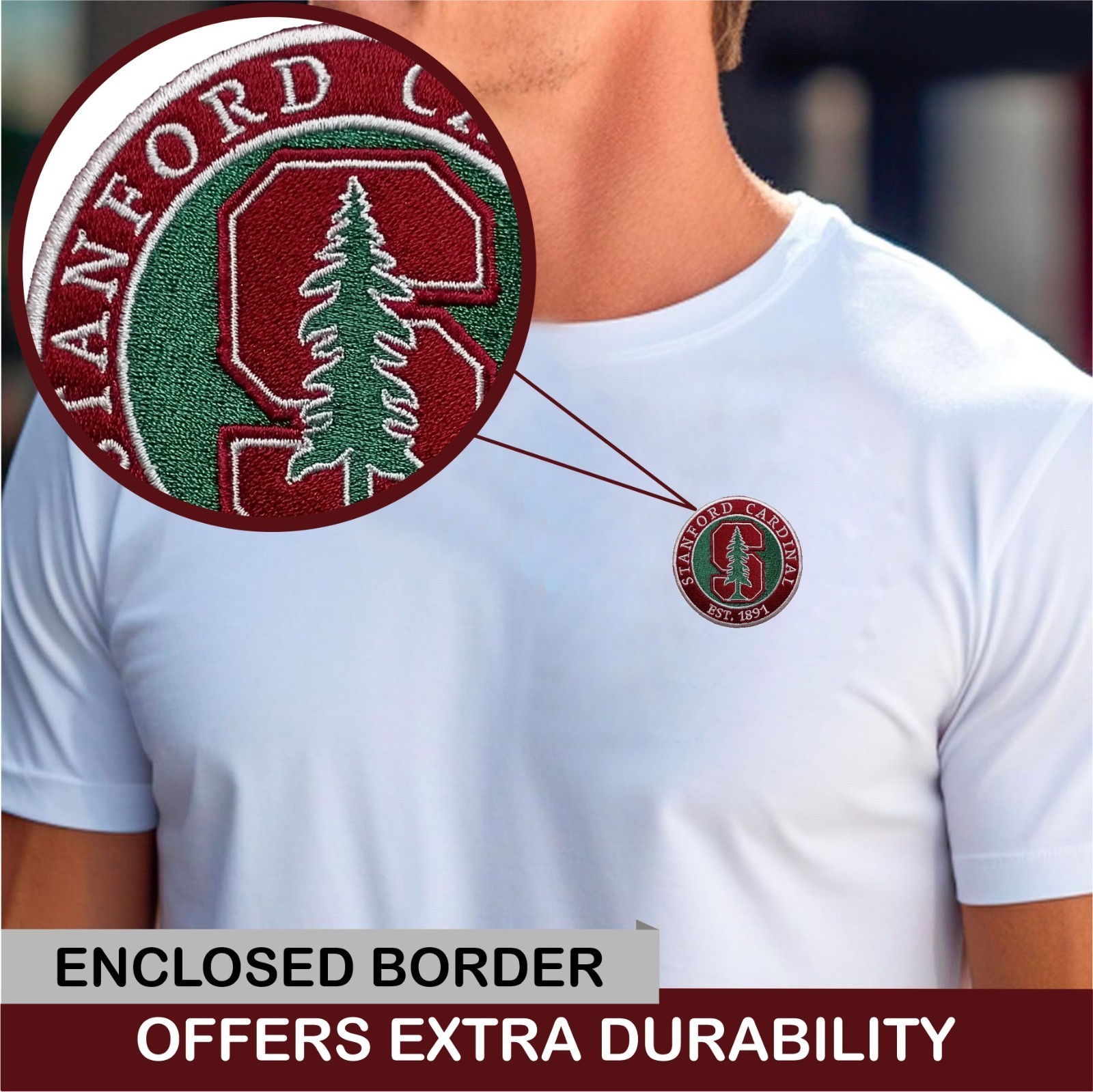 Stanford Cardinal NCAA Team Logo Iron on Patch – Sew Patch – Embroidered Patch