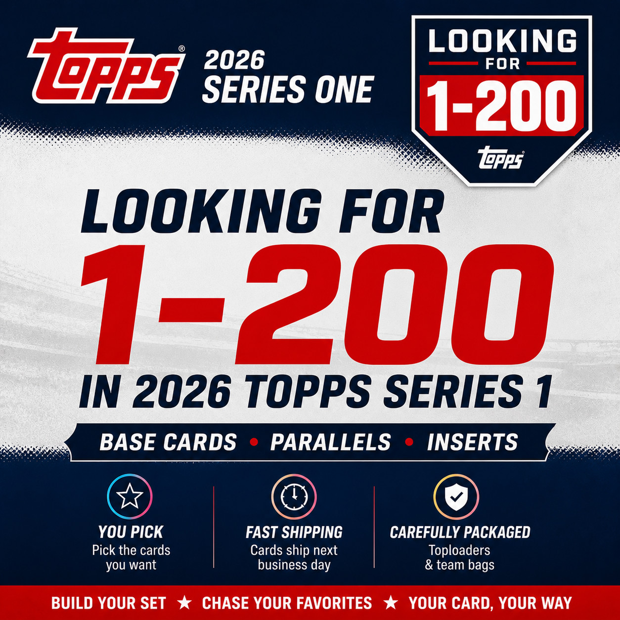 2026 Topps Series 1 MLB Pick Your Card #200-350 Base RC League Leaders Near Mint