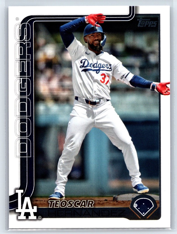 #176 Teoscar Hernandez, Los Angeles Dodgers 2025 Topps Series 1 Base